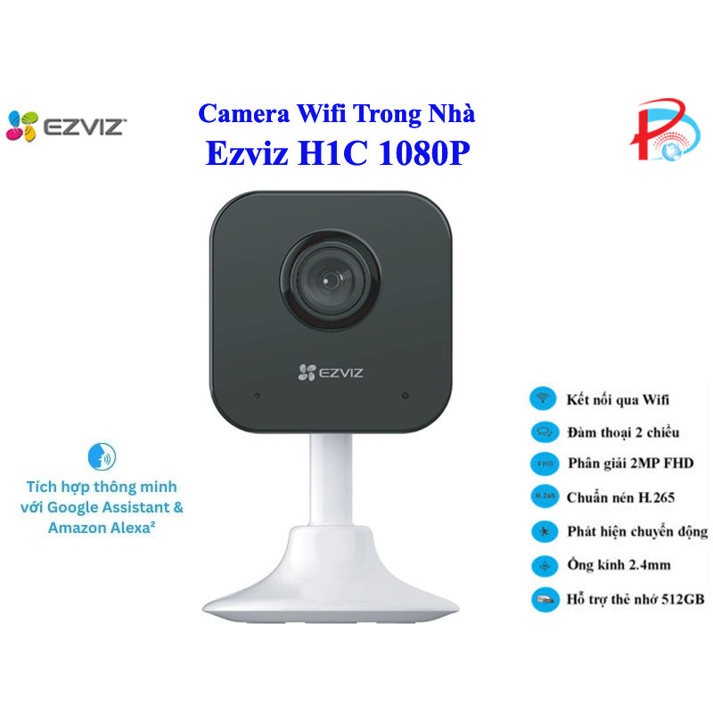 Camera Wi-fi Trong Nhà EZVIZ H1C FHD 1080P, Góc Rộng Cố Định, Đàm Thoại Hai Chiều - Hàng Chính Hãng