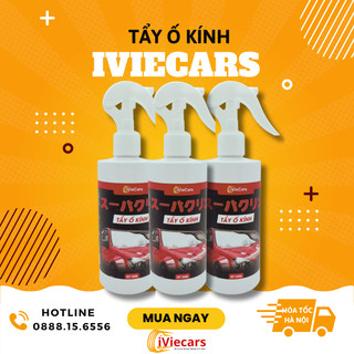 Tẩy ố kính ô tô phủ nano iViecars dung tích 250ml  làm sạch an toàn cho kính xe, tẩy ố, mốc cặn canxi