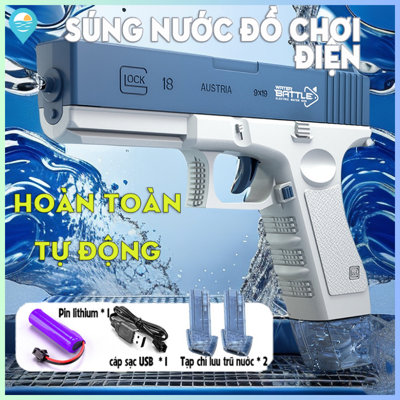 súng nước cơ khí đồ chơi Đồ chơi mùa hè công suất lớn súng nước Đồ chơi sung phun nước điện tử tự độngcó thể sạc lại