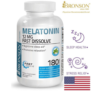 Organic Vitamin Melatonin Fast Dissolve 12mg - 180/360 viên Mỹ - Giúp ngủ ngon