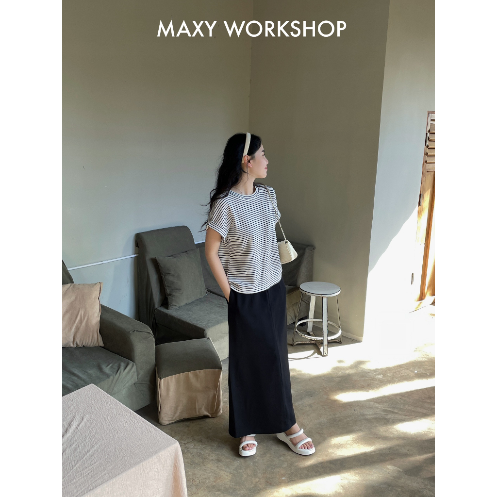 Áo thun sọc cánh dơi Stripped Cozy Tee Maxy Workshop