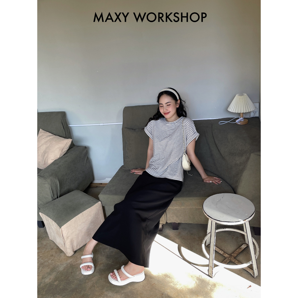 Áo thun sọc cánh dơi Stripped Cozy Tee Maxy Workshop