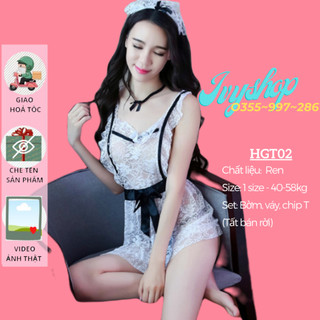 Đồ ngủ cosplay hầu gái sexy  Ivyshop tinh khôi - HGT02 (kèm ảnh thật)