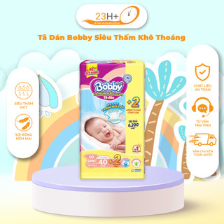 Tã dán bobby siêu thấm khô thoáng dành cho bé xs70/s54/m76/l68/xl62/xxl56