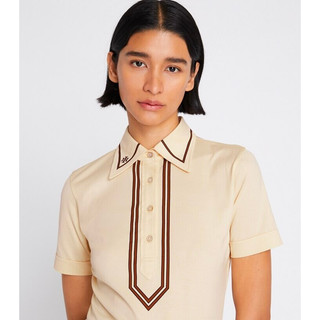 Áo polo Tory Burch cho nữ, áo Tory Burch Retro Mercerized Cotton Polo, Áo polo Retro cho nữ.