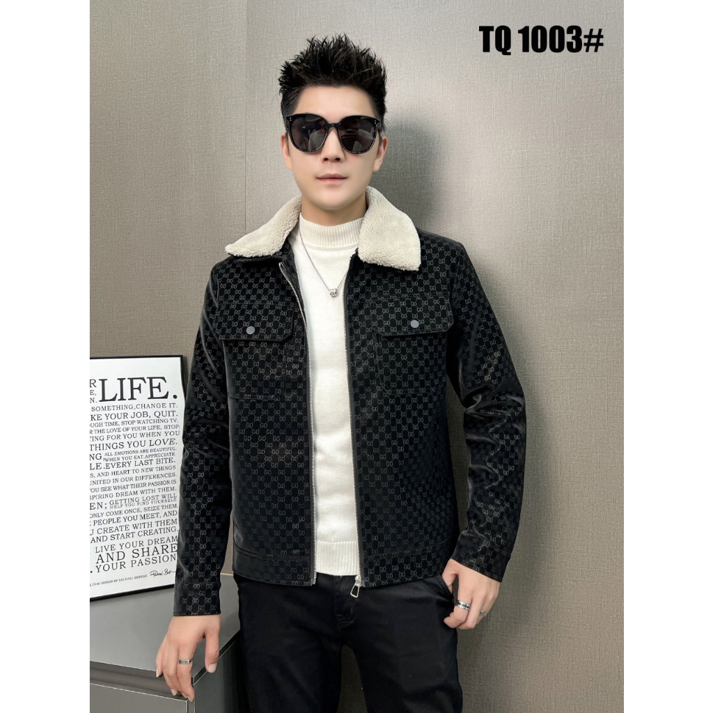 Áo khoác da nam thời trang cao cấp cổ lông,lót lông siêu ấm,mẫu mới nhất năm nay