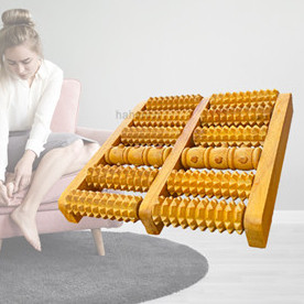 Bàn lăn massage chân bằng gỗ bấm huyệt_massa thư giãn.