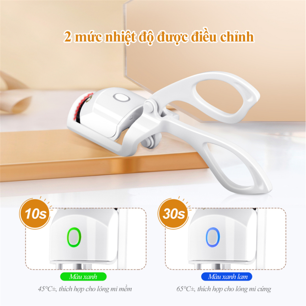 Kẹp Mi Nhiệt Thông Minh- Máy Uốn Mi Bằng Điện Đa Năng Làm Cong, Nâng Mi Nhanh Chóng,Chống Nước Nhỏ Gọn Dễ Dàng Mang Theo