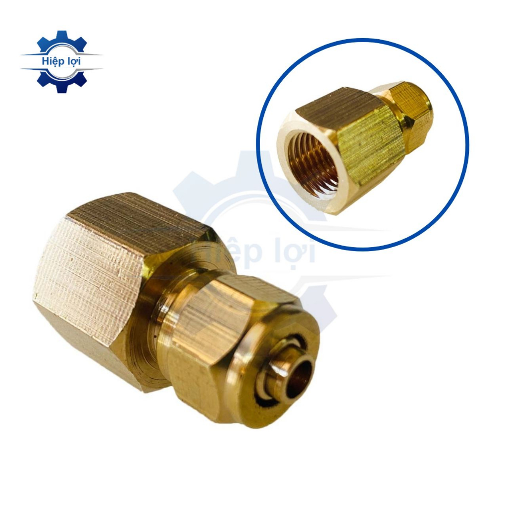 Nối Thau Ren Trong Siết Ống Hơi - Siết Cam