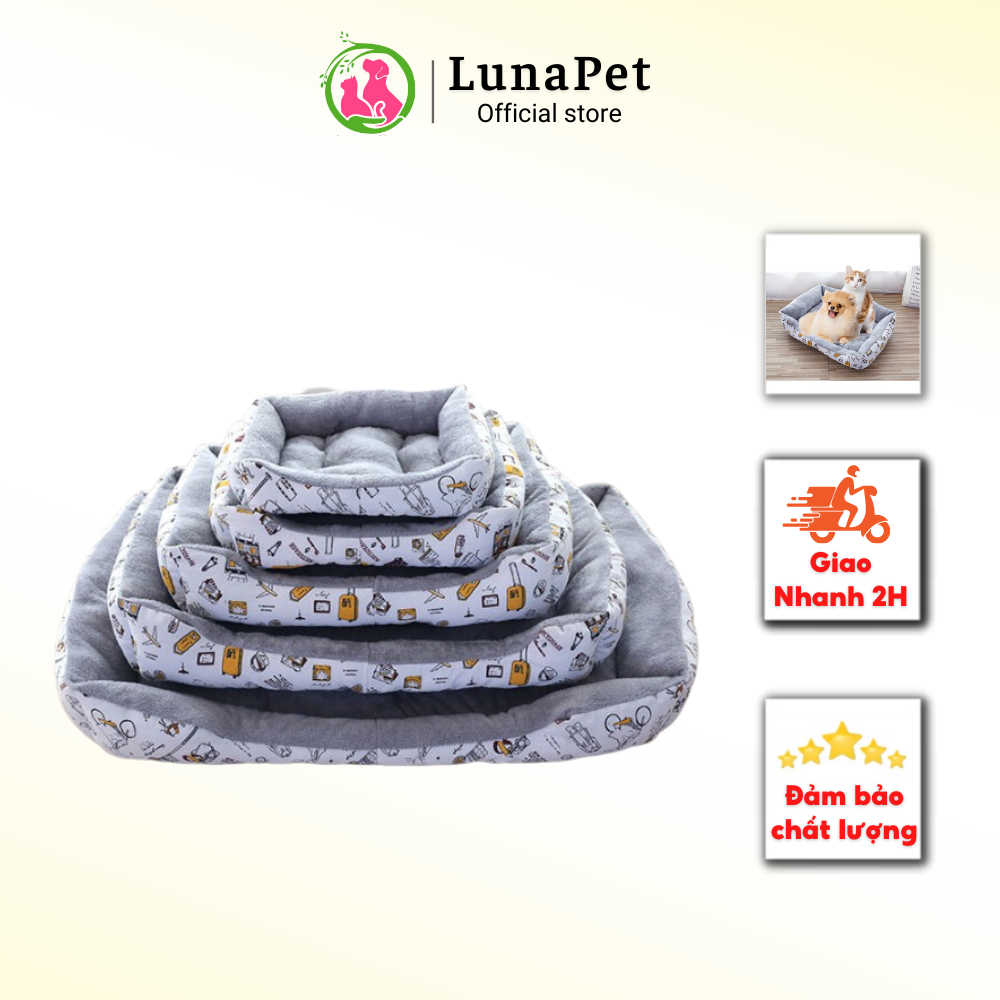 Giường ngủ chó mèo LunaPet NN01 ấm áp chất lượng