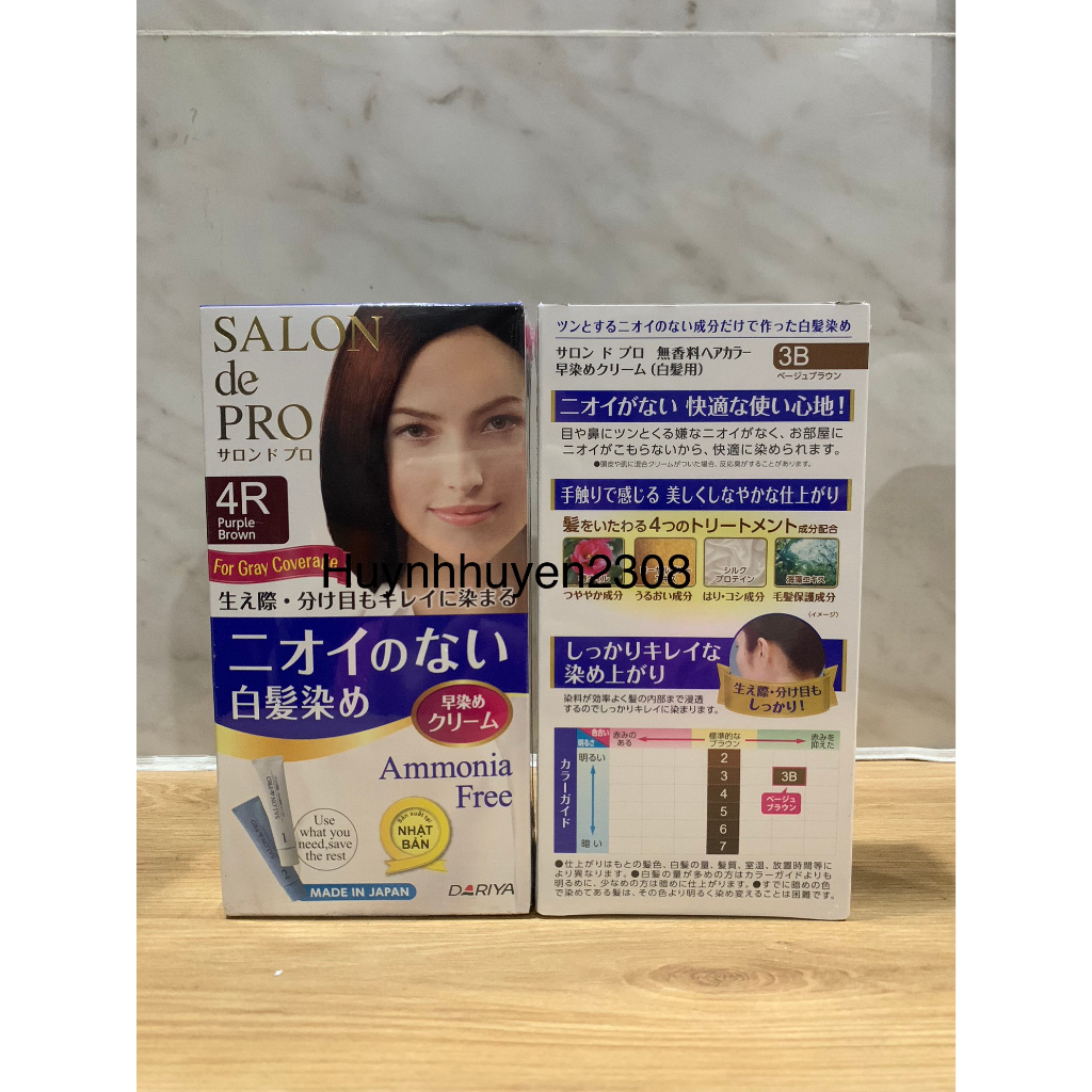 Kem Nhuộm Tóc Phủ Bạc Không Mùi SALON de PRO_80g.