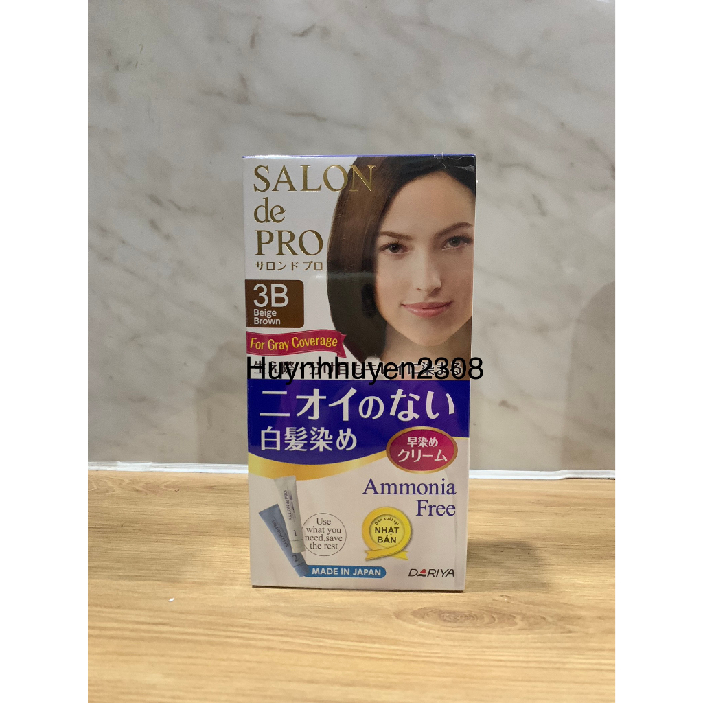 Kem Nhuộm Tóc Phủ Bạc Không Mùi SALON de PRO_80g.