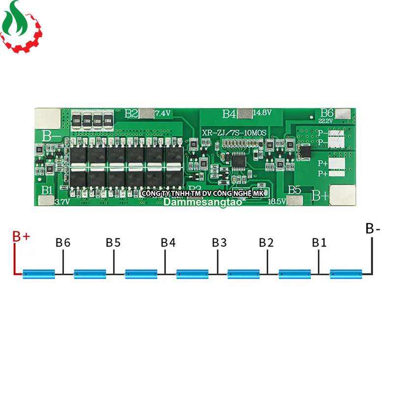 Vỏ bình acquy 21 cell 18650 12V 3S7P hoặc 24V 7S3P