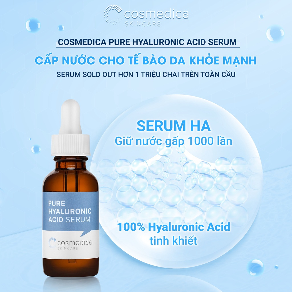 Tinh Chất Cấp Nước Cosmedica Pure Hyaluronic Acid Serum (30ml)