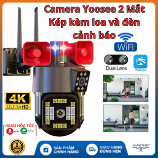 Camera WIFI Yoosee 2 ống kính 8.0MP | 5.0MP (4K) Siêu nét siêu rộng, Quay đêm có màu, Xoay theo chuyển động, Đàm thoại