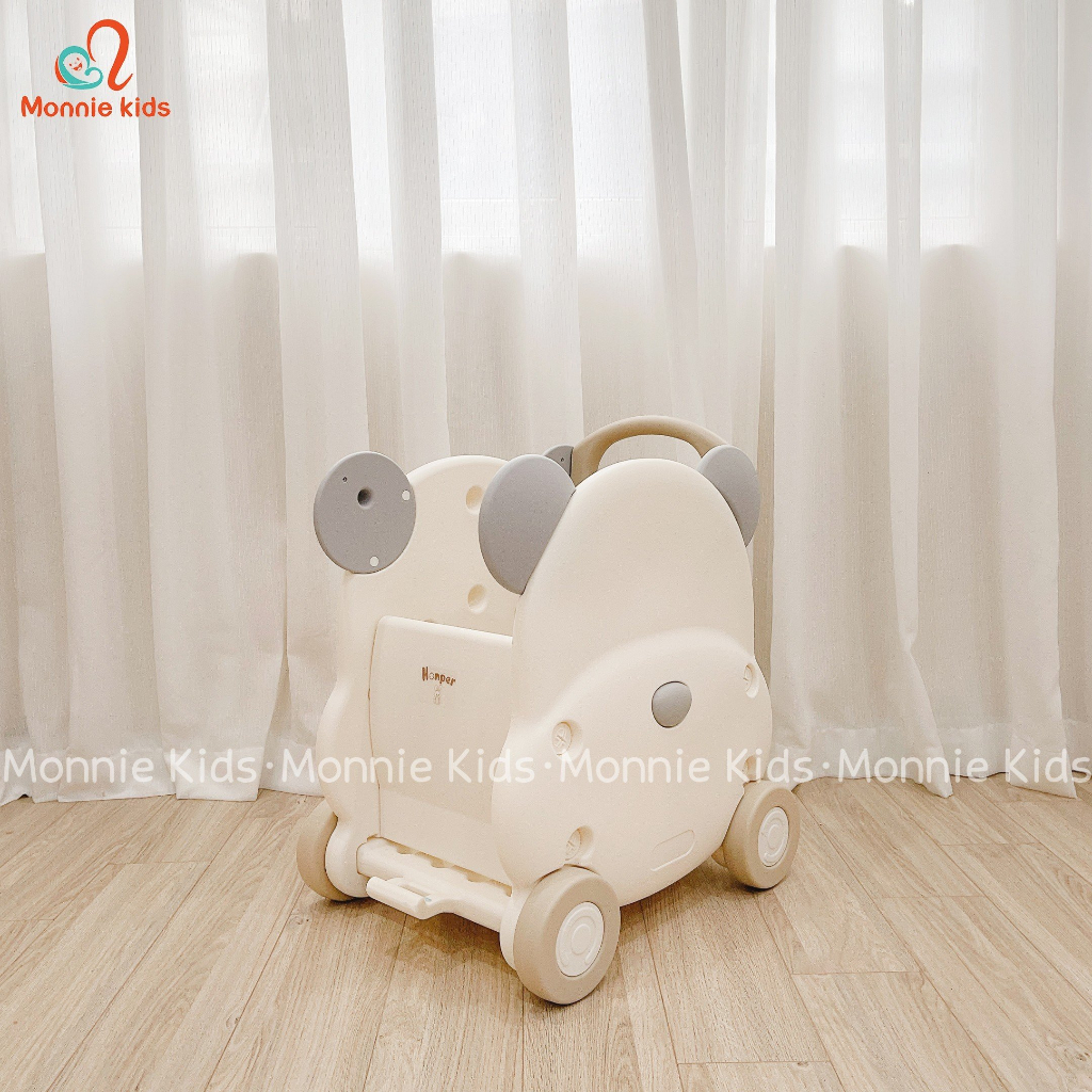 Xe tập đi hình gấu Honper cho bé, xe đẩy đồ chơi trẻ em đa chức năng phát triển vận động