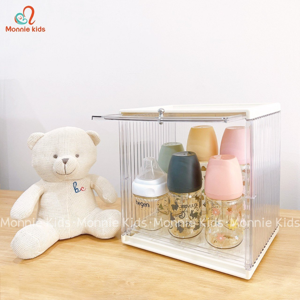 Tủ úp bình trong suốt cho bé 25x25x18cm, tủ nhựa đa năng trẻ em chất liệu cao cấp