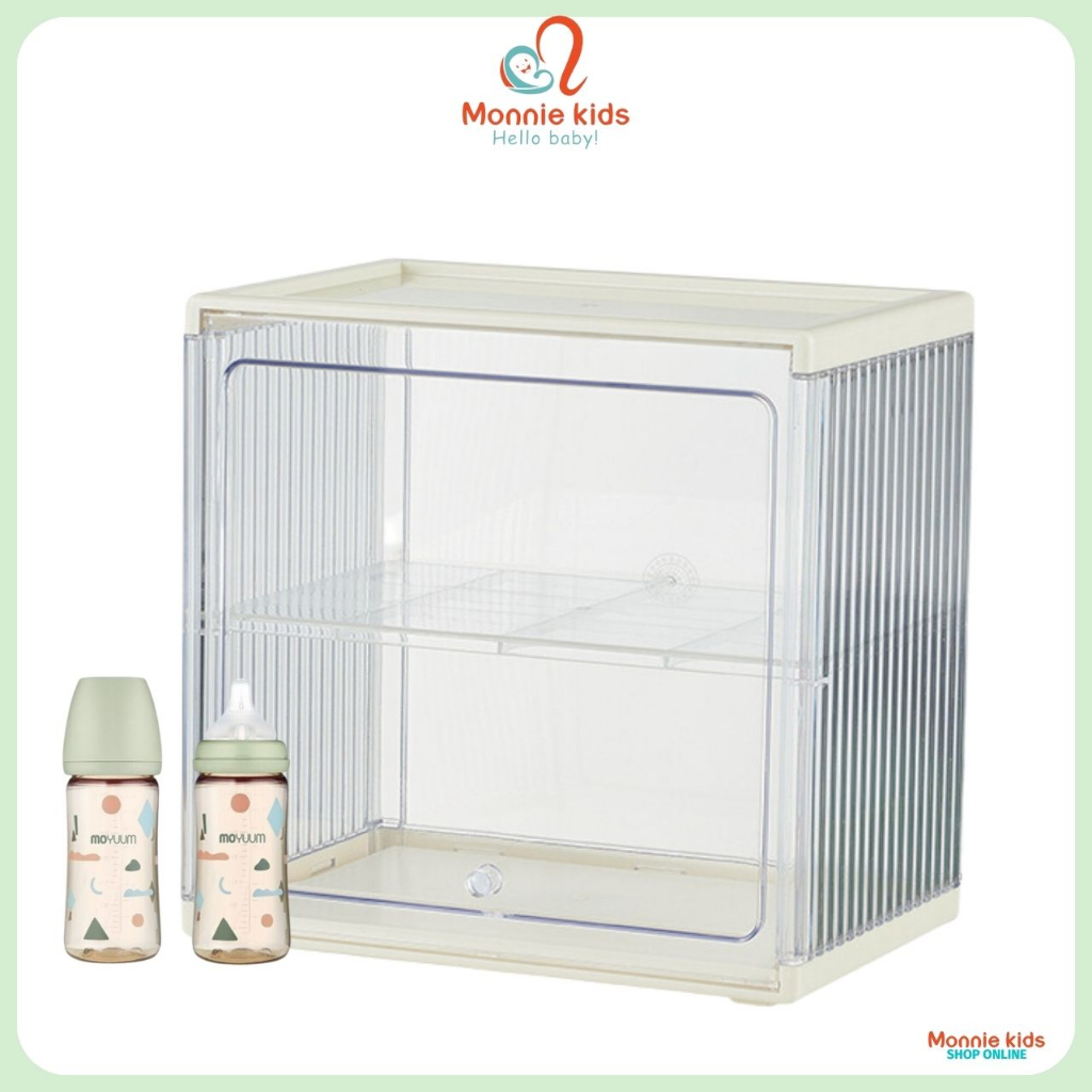 Tủ úp bình trong suốt cho bé 25x25x18cm, tủ nhựa đa năng trẻ em chất liệu cao cấp