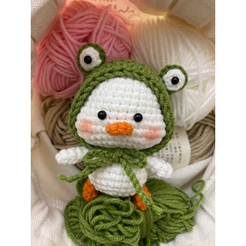 Móc khoá len handmade vịt đội mũ dễ thương