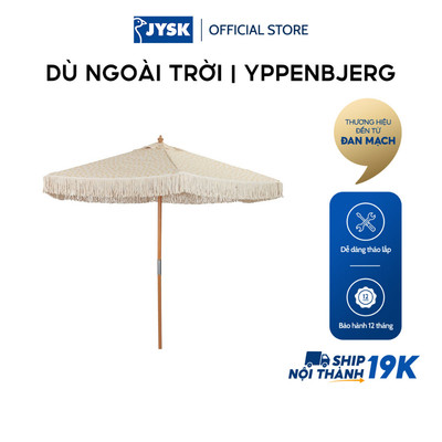 Dù ngoài trời | JYSK Yppenbjerg | vải polyester/gỗ hạt dẻ | be/vàng | DK200cm