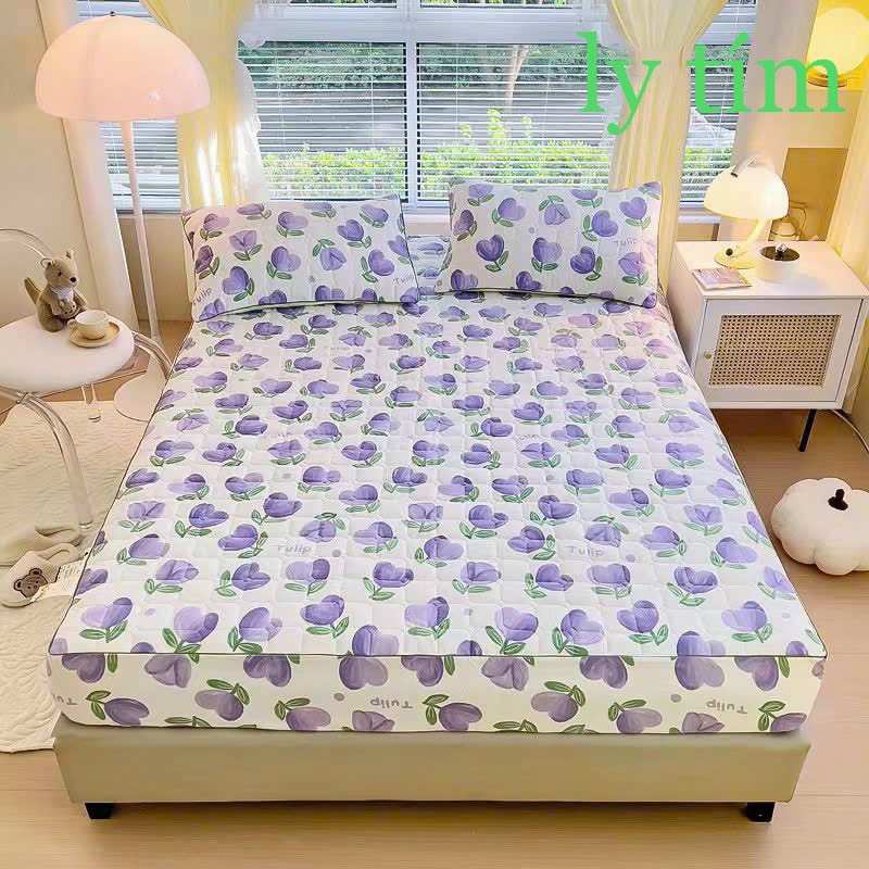 Bộ ga gối Đũi, Set  3 món ga gối đũi trần bông  nhập khẩu đủ kích thước