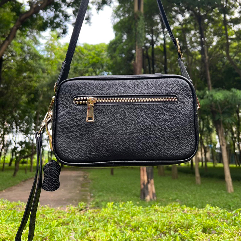 Túi cầm tay kết hợp đeo chéo 2 ngăn kéo có khóa số SPCT02 nam nữ cao cấp, da bò thật, thương hiệu LEXSHOES