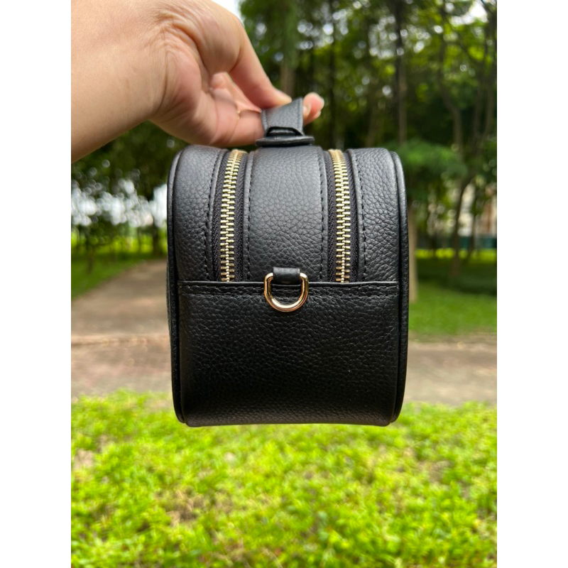 Túi cầm tay kết hợp đeo chéo 2 ngăn kéo có khóa số SPCT02 nam nữ cao cấp, da bò thật, thương hiệu LEXSHOES