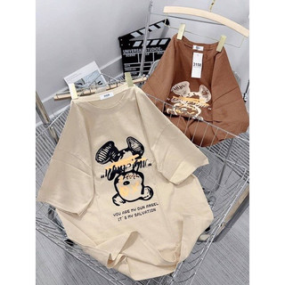 Áo phông cún ngược chất cotton khô 3158 form rộng nam nữ