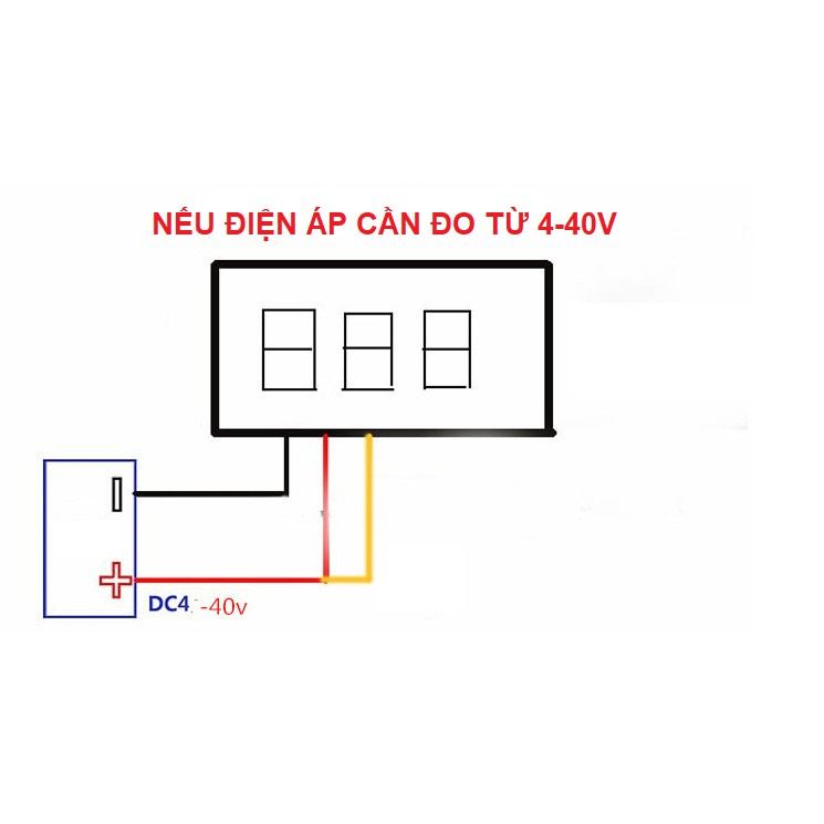 Đồng hồ đo điện áp, Vôn kế DC 0-100V  Module mini 0.28inch