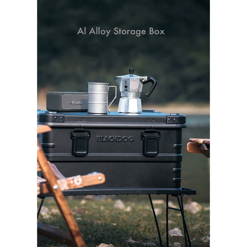 Thùng nhôm camping, thùng nhôm đựng đồ Black dog 44lit màu đen mờ