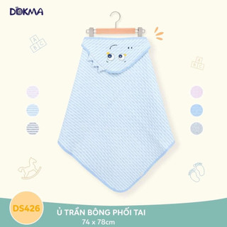  Ủ trần bông sơ sinh mềm mại ấm áp phối tai 74*78cm Dokma