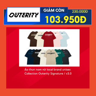   Chỉ còn 103,950 sau khi áp voucher  Áo thun nam nữ local brand unisex Collection Outerity Signature   v3.0 