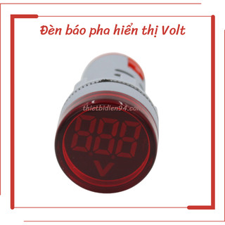 Đèn báo pha hiển thị volt phi 22, led báo volt 220vac-380vac