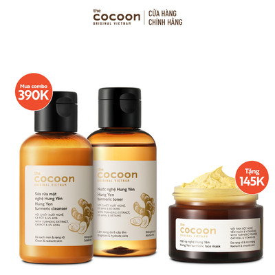 SPECIAL COMBO sáng da cơ bản từ nghệ Hưng Yên Cocoon - Tặng mặt nạ nghệ Hưng Yên Cocoon 30ml