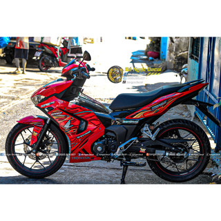 Tem lửa dán xe winner x v3 màu đỏ hrc, đỏ đen