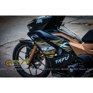 TEM LỬA DÁN XE WINNER X V3 MÀU ĐEN NHÁM VÀNG ĐỒNG