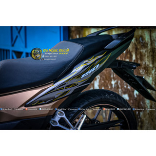 TEM LỬA DÁN XE WINNER X V3 MÀU ĐEN NHÁM VÀNG ĐỒNG