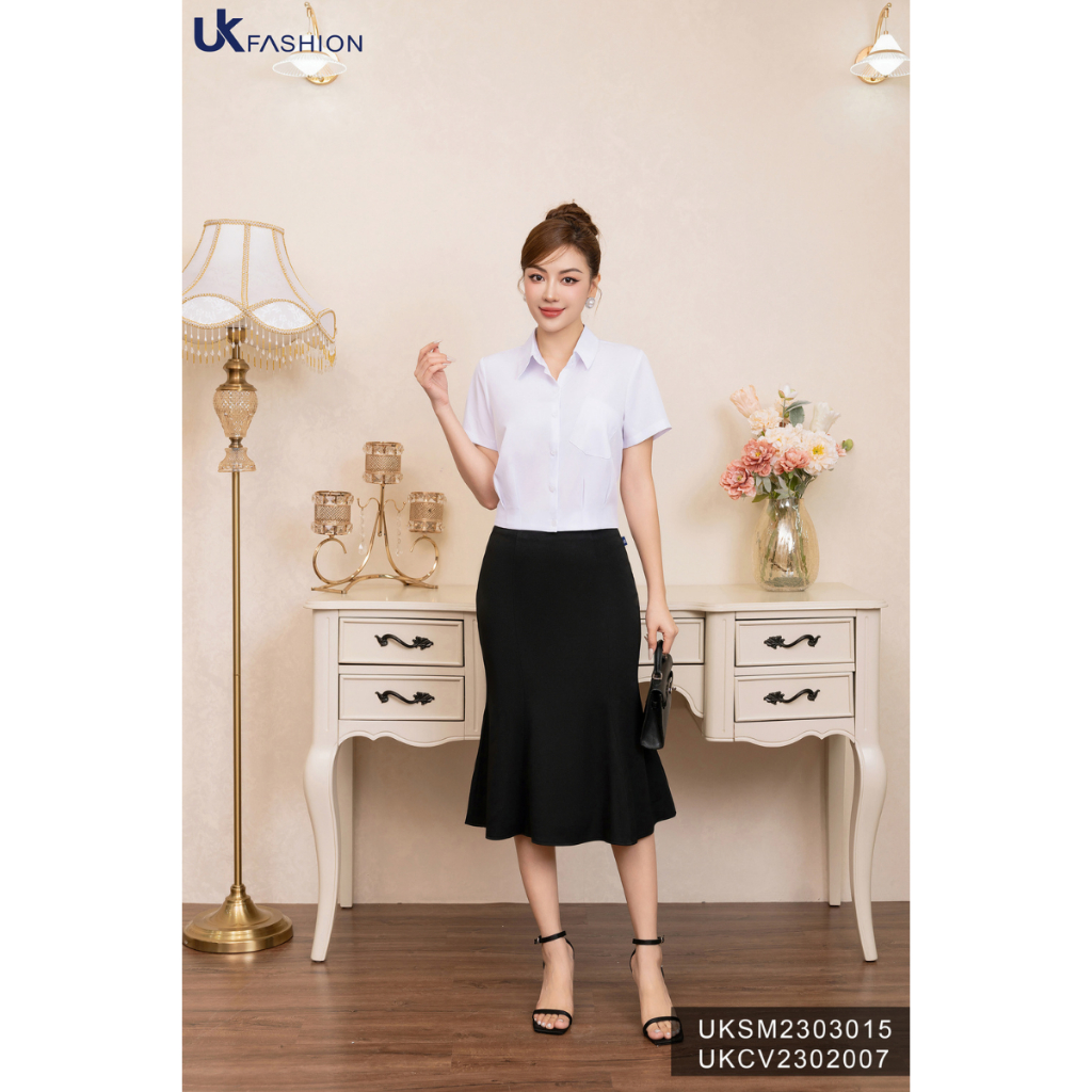 Chân Váy Đuôi Cá NK FASHION Kiểu Dáng Basic Tôn Dáng Thanh Lịch Chất Vải Nhập Hàn Không Nhăn Xù UKCV2302007