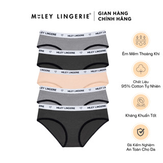 "New"Combo 5 Quần Lót Cotton Lưng Logo Being Me Miley Lingerie (Màu ngẫu nhiên)