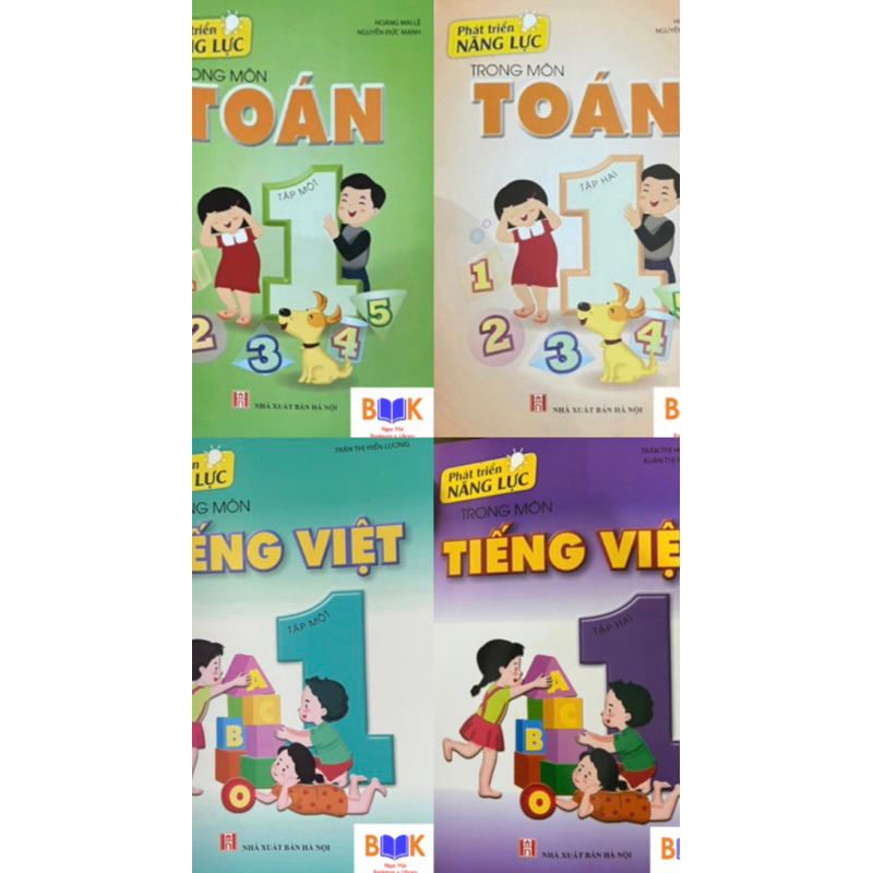 Sách -(Combo 4 cuốn )Phát Triển Năng Lực Trong Môn Tiếng Việt+ Toán Lớp 1