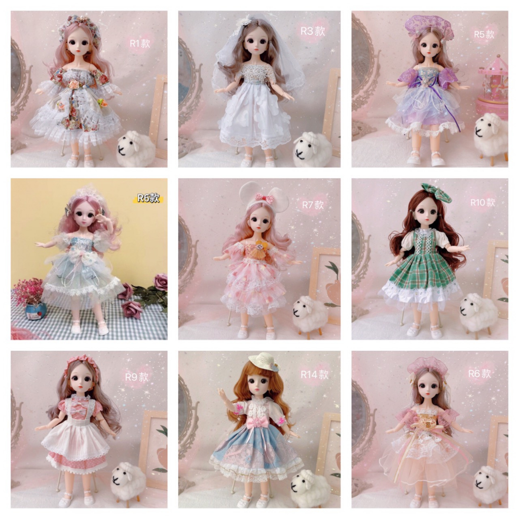 Búp Bê 1/6 BJD Mắt 3D Kết Hợp Với Những Set đồ Thật Dễ thương - Cao 30cm