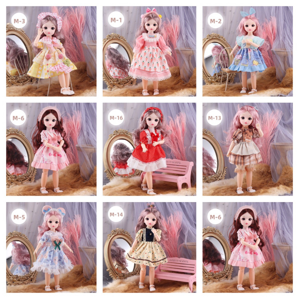 Búp Bê 1/6 BJD Mắt 3D Kết Hợp Với Những Set đồ Thật Dễ thương - Cao 30cm