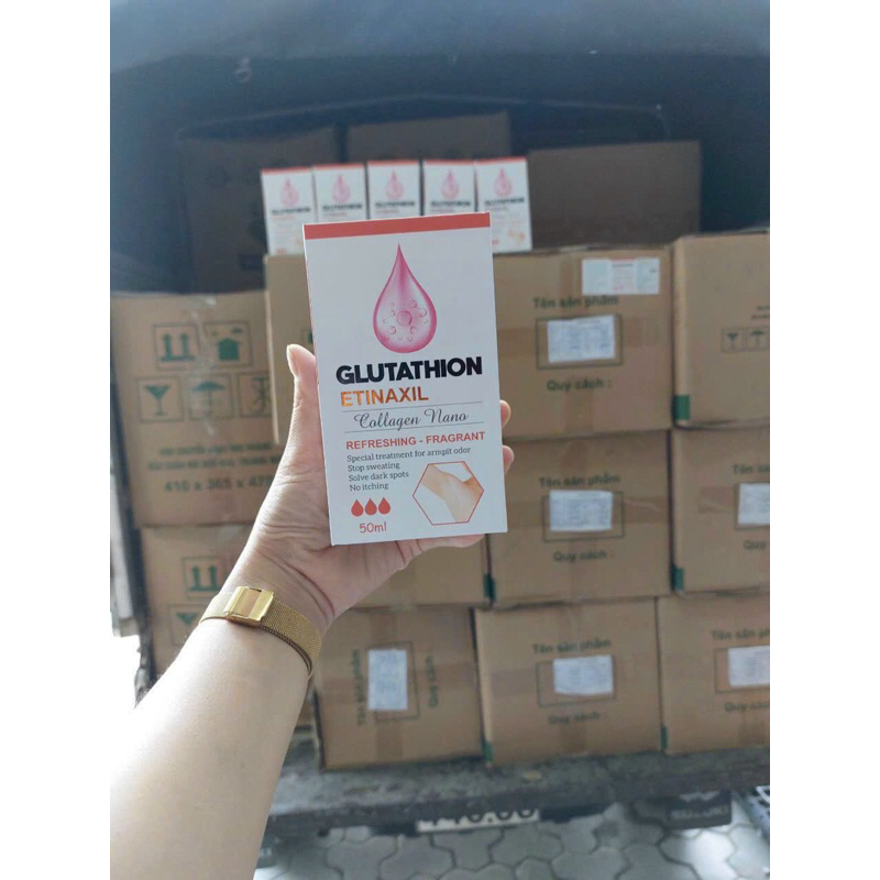 Lăn Nách Ngăn Mùi, Giảm Thâm Vùng Nách Glutathion  Etinaxil Collagen Nano