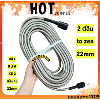 Dây rửa xe 10m,15,20m áp lực cao 2 đầu to ren 22mm - súng rửa xe răng 22 . dây xịt rửa áp lực cao