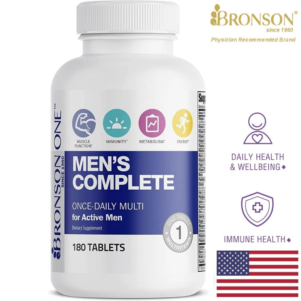 Organic Multivitamin One Daily For Men - 180 viên Mỹ - Bổ sung Vitamin