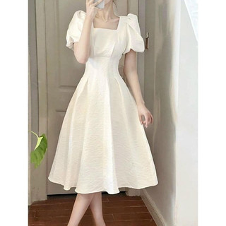 Đầm dự tiệc, dạo phố cổ vuông tay bồng thanh lịch- TH212