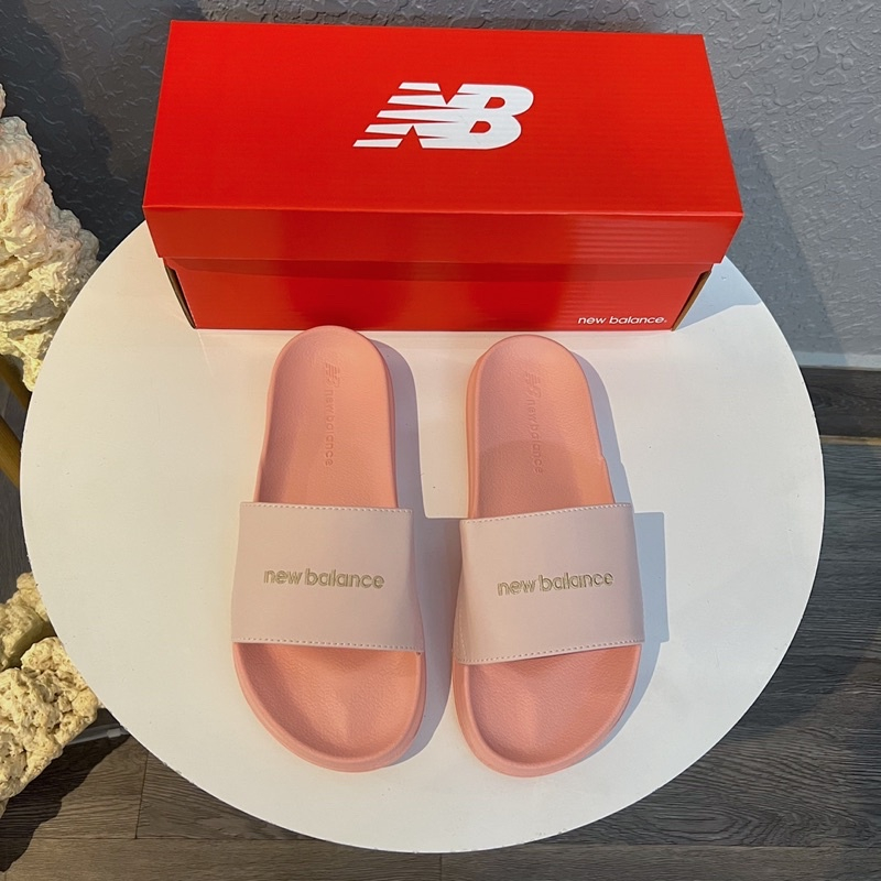 Dép quai ngang nam nữ New Balance đế cao 3cm dép lê bánh mì NB đi học đi làm nhẹ êm chân có kèm hộp