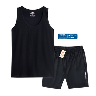 BỘ THỂ THAO NAM ÁO BA LỖ COTTON QUẦN ĐÙI THUN SPMABL01.QCT02 PIGOFASHION
