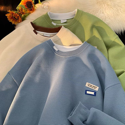Áo Sweater nam nữ phối logo LOVEWELL NAD Form Rộng Chất cotton tổ ong  Unisex Thời Trang Trẻ Trung năng động