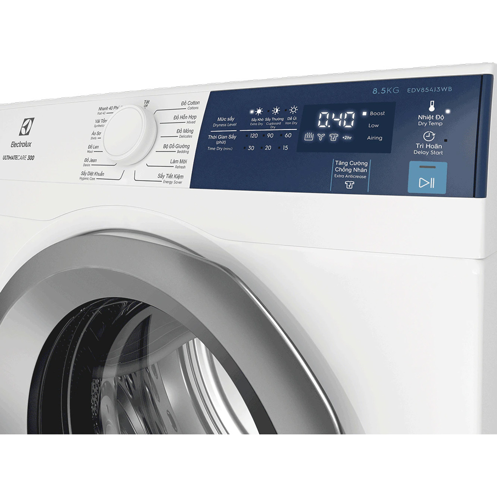 Máy sấy quần áo Electrolux 8.5 kg EDV854J3WB Trắng